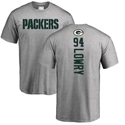 Men Green Bay Packers Ash #94 Lowry Dean Backer Nike NFL T Shirt